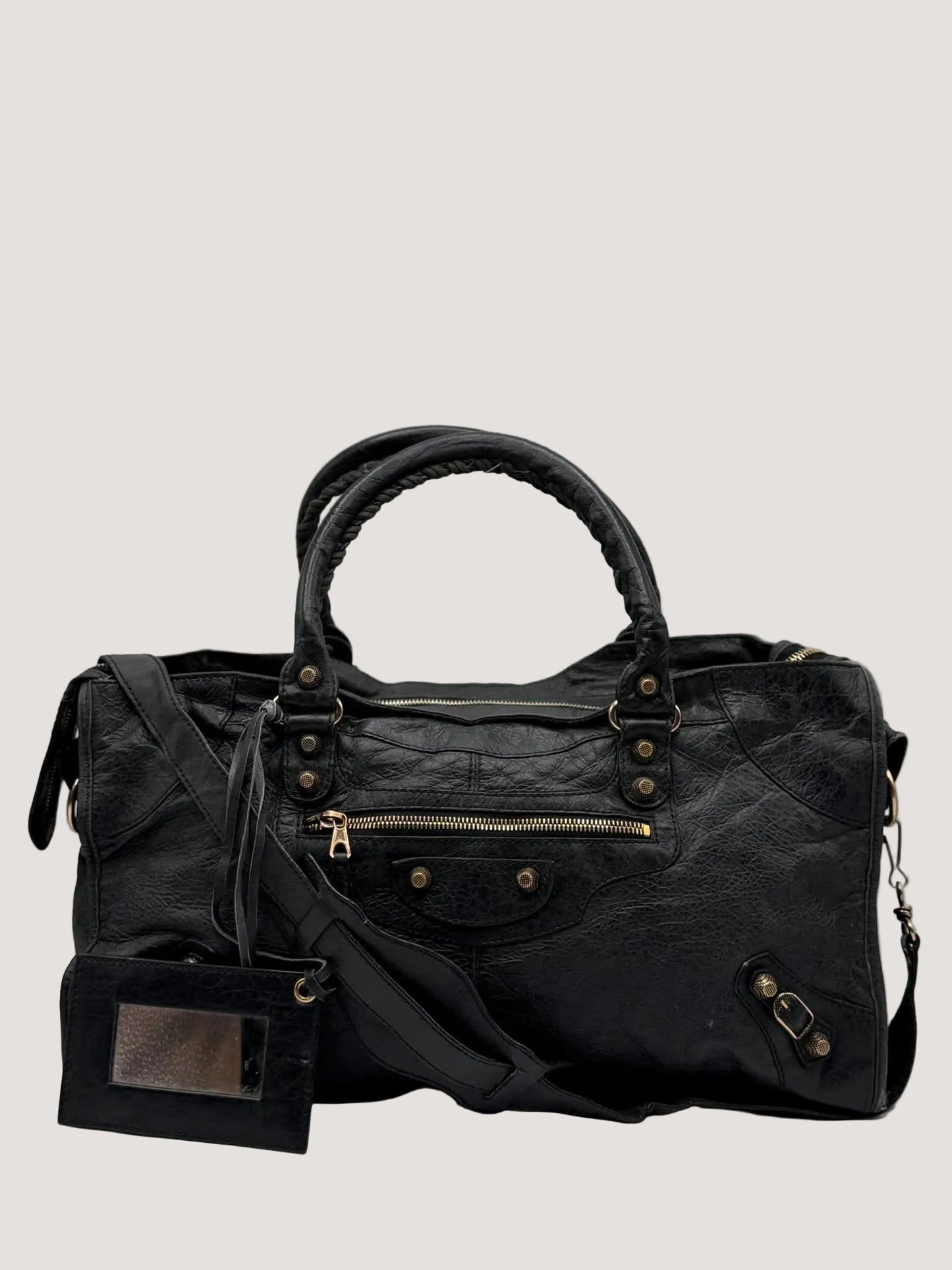 2000’s Balenciaga Black Giant 12 Rose Gold Work Bag