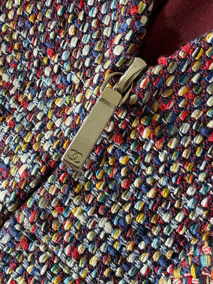Chanel Multi Color Tweed Jacket