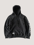 Vintage Chrome Hearts x Big Bang Leather Cross Patch Hoodie