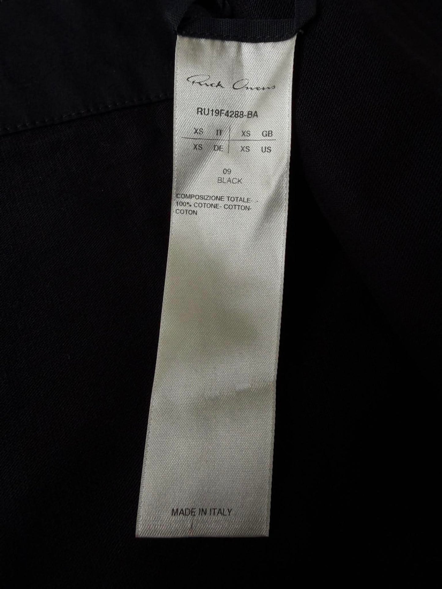 Rick Owens Black Mid-Length Wizard Hoodie