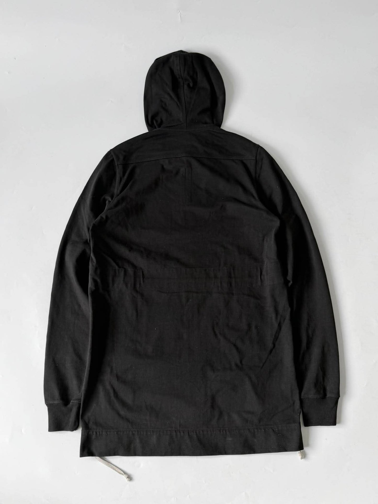 Rick Owens Black Mid-Length Wizard Hoodie