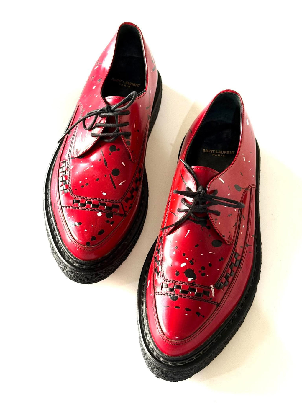 Saint Laurent Hedi Slimane A/W14 Splatter Paint Creepers