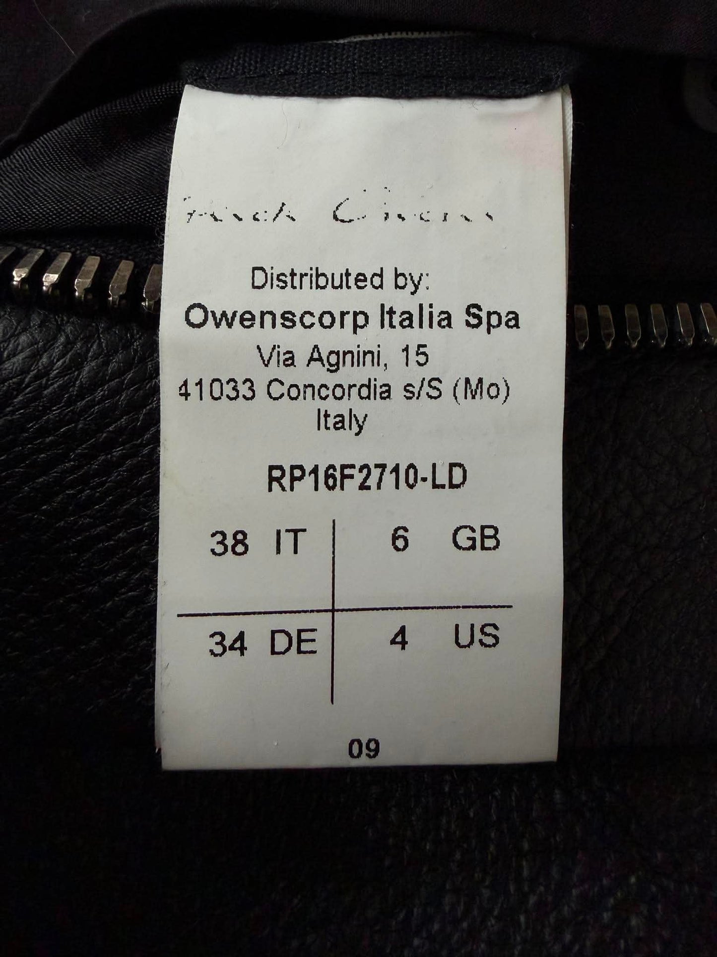 Rick Owens Black Naska Leather Jacket