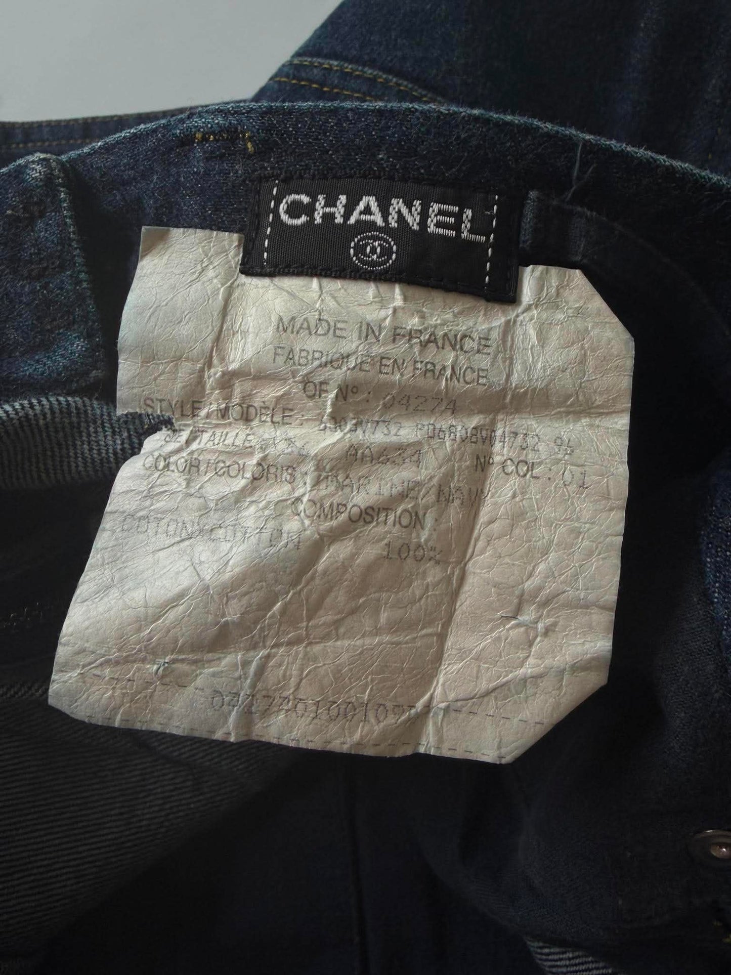 1990s-2000s Chanel Indigo Denim Sleeveless Vest & Skirt Set