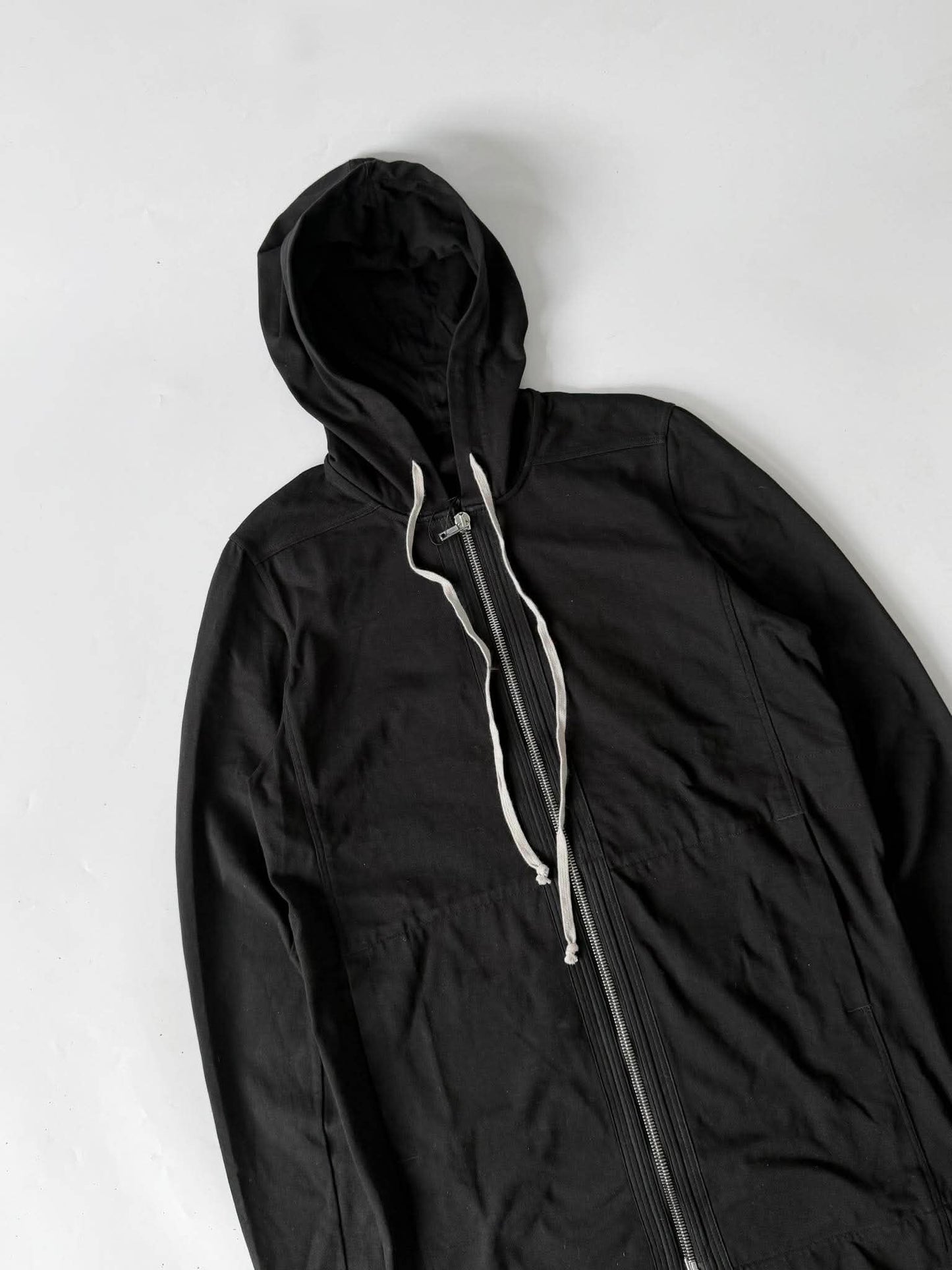 Rick Owens Black Mid-Length Wizard Hoodie