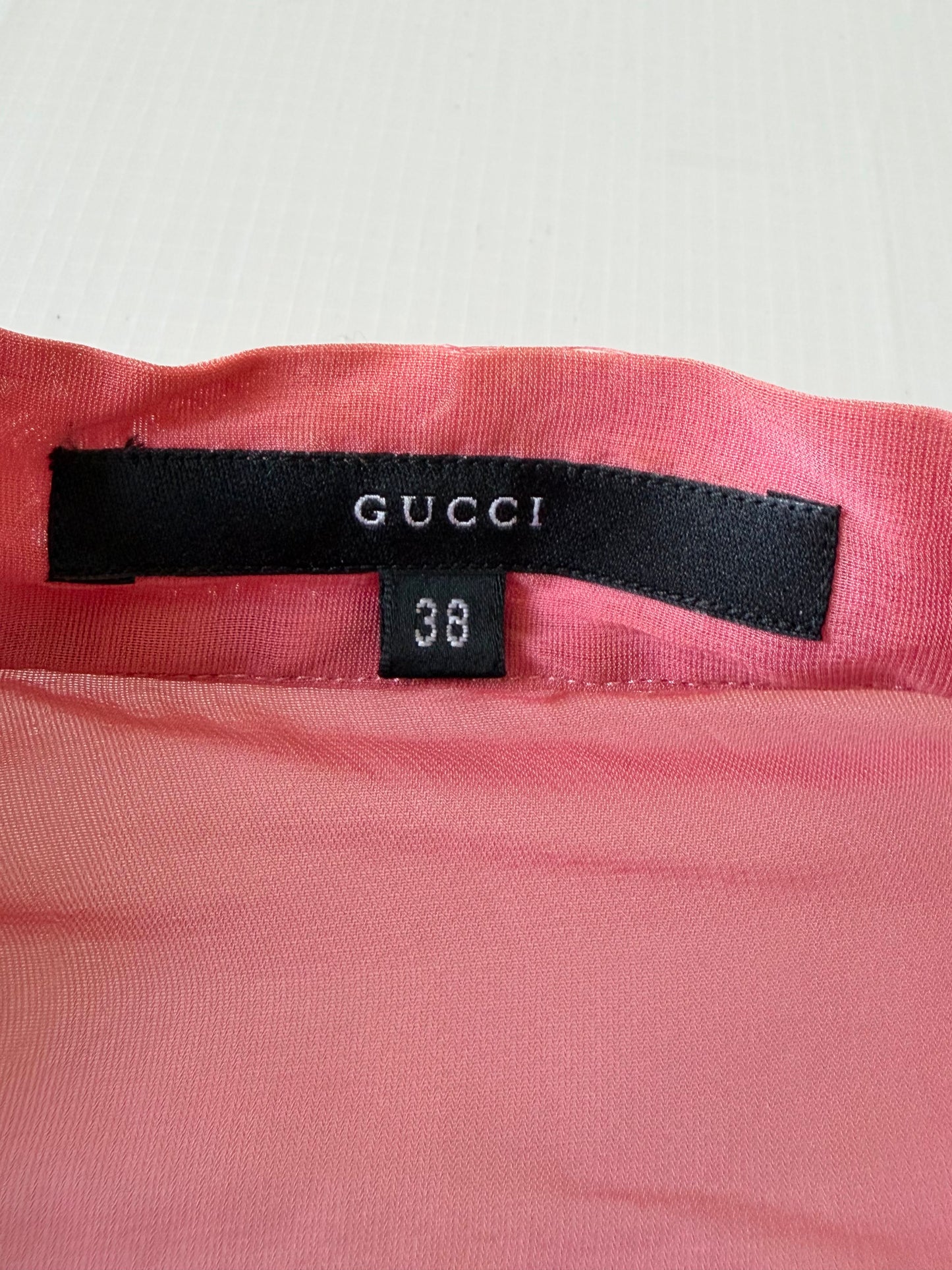 Gucci by Tom Ford SS2000 Pink Ruffled Long Sleeve