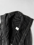 Rick Owens Lambskin Leather Asymmetric Biker Jacket