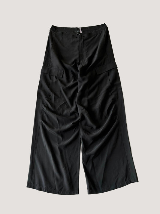 Gucci by Tom Ford 2001 Cargo Silk Wide Leg Pants