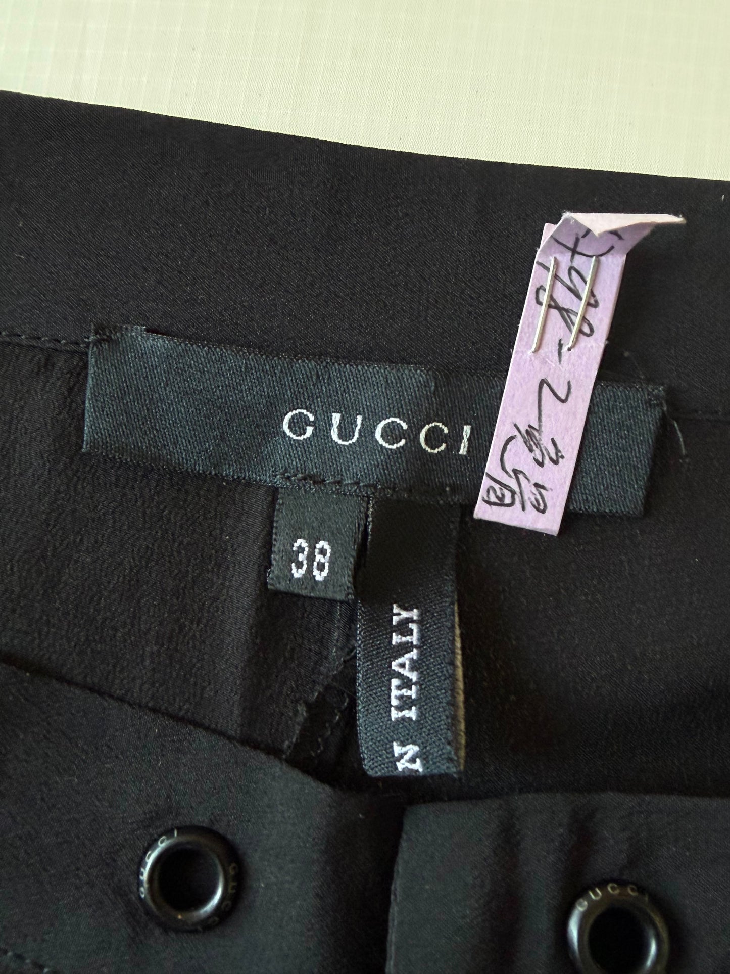 Gucci by Tom Ford 2001 Cargo Silk Wide Leg Pants