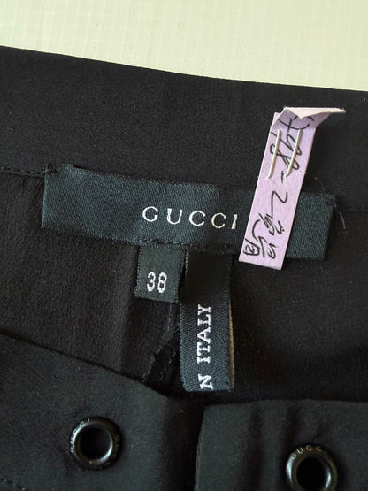 Gucci by Tom Ford 2001 Cargo Silk Wide Leg Pants