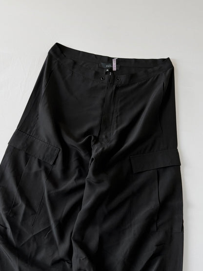 Gucci by Tom Ford 2001 Cargo Silk Wide Leg Pants