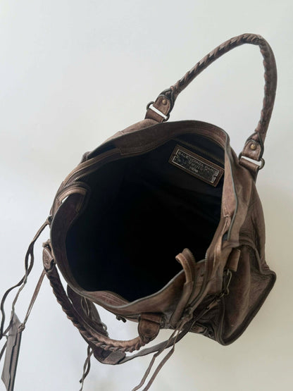 2000’s Balenciaga Brown Motorcycle City Bag