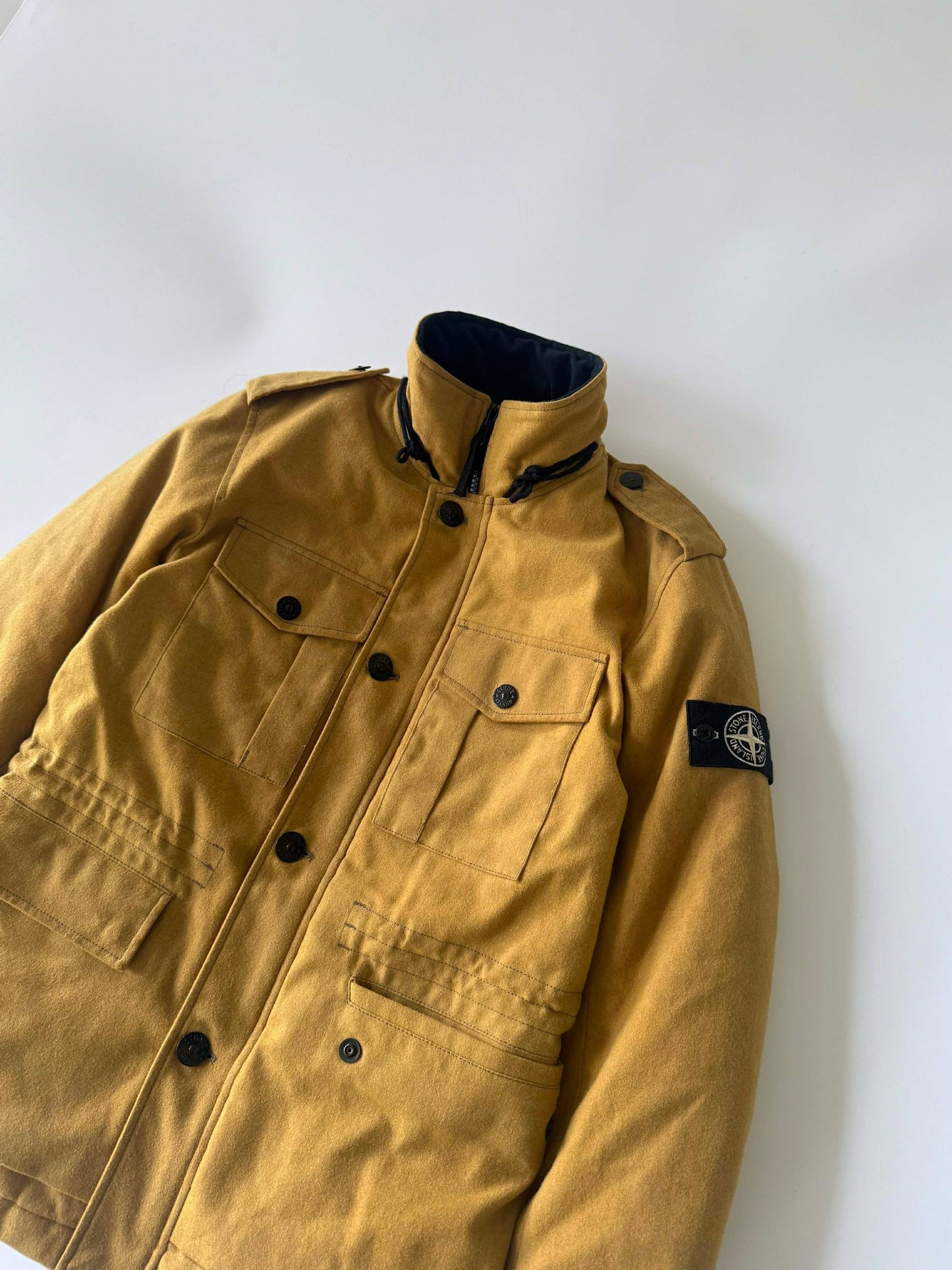Stone Island Mustard Wool Blend Ice Jacket