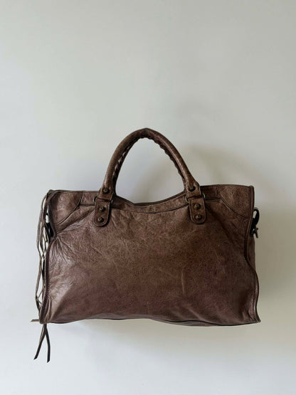 2000’s Balenciaga Brown Motorcycle City Bag