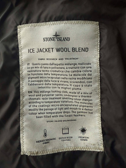 Stone Island Mustard Wool Blend Ice Jacket