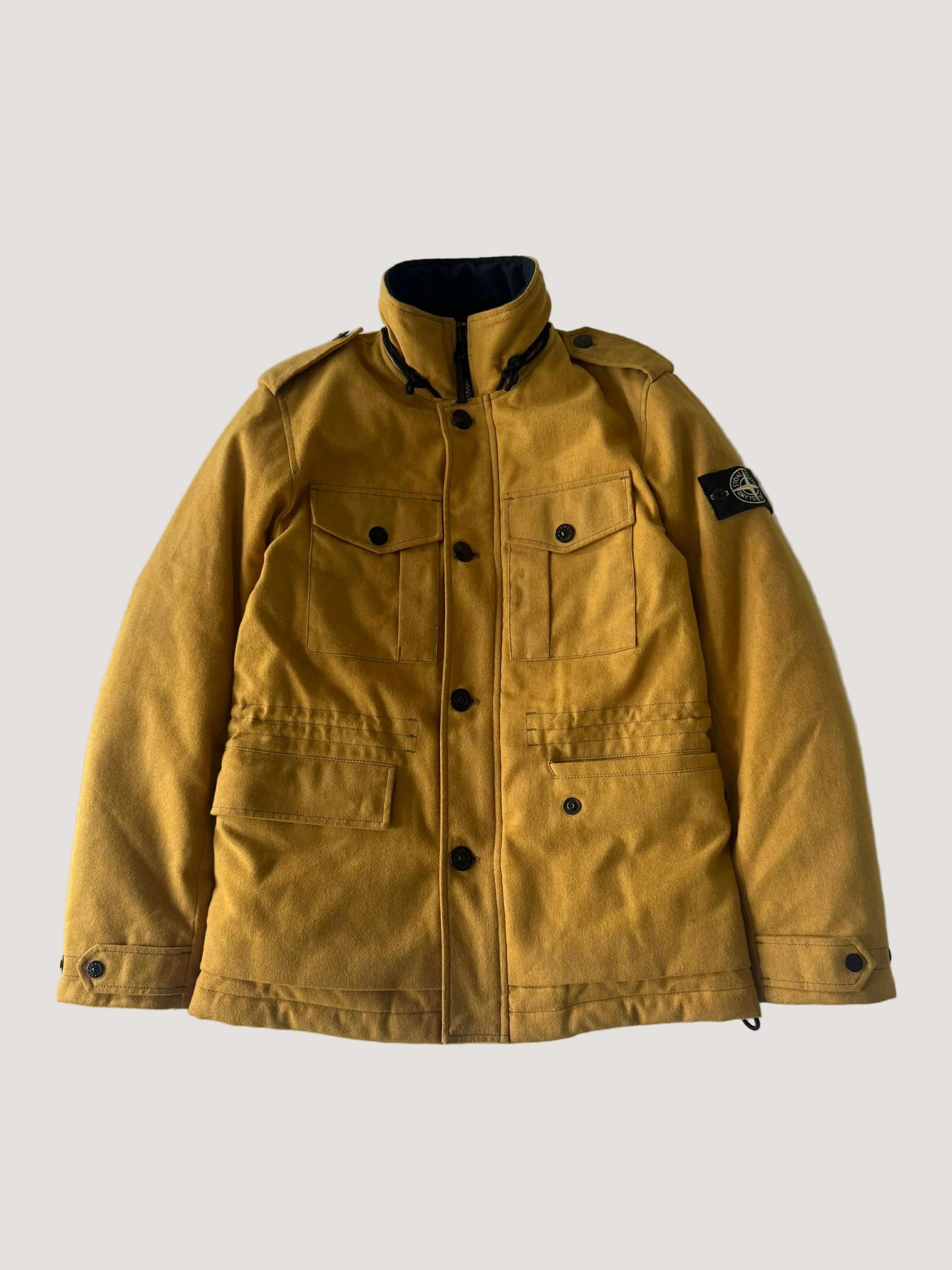 Stone Island Mustard Wool Blend Ice Jacket