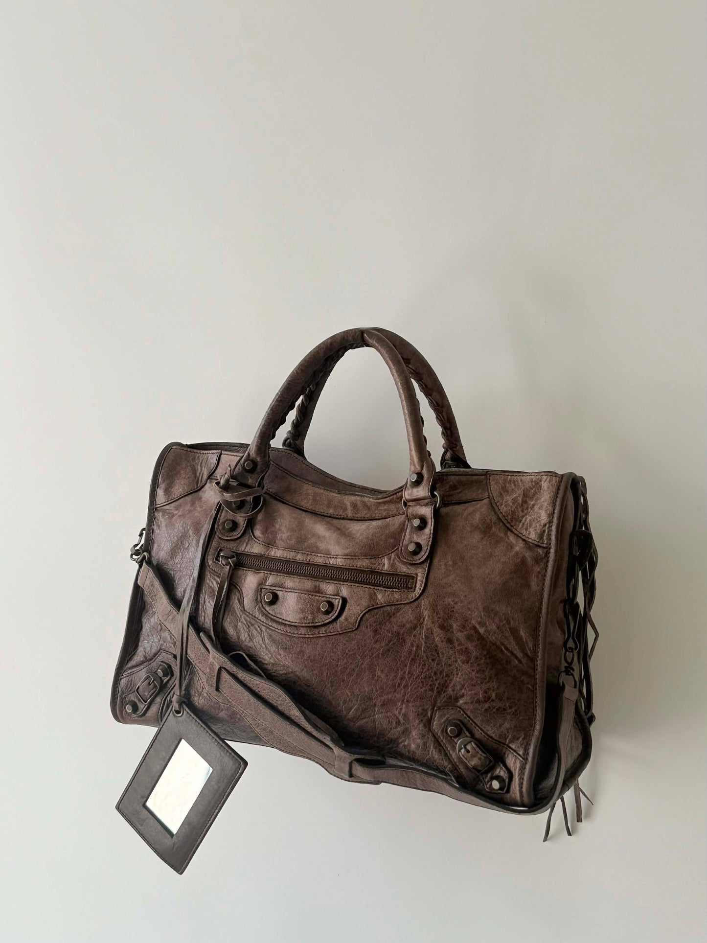 2000’s Balenciaga Brown Motorcycle City Bag