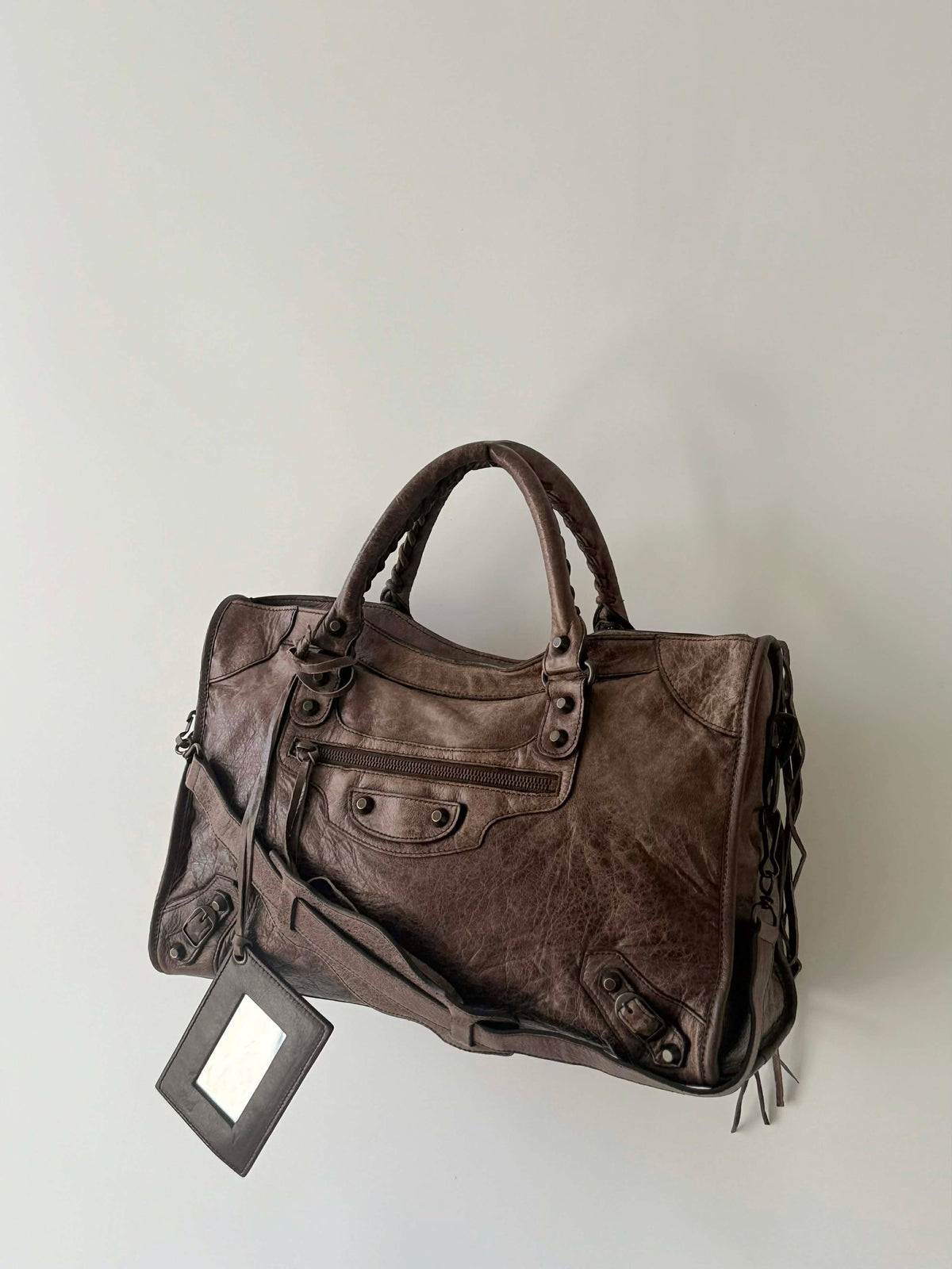 2000’s Balenciaga Brown Motorcycle City Bag