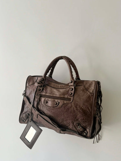 2000’s Balenciaga Brown Motorcycle City Bag