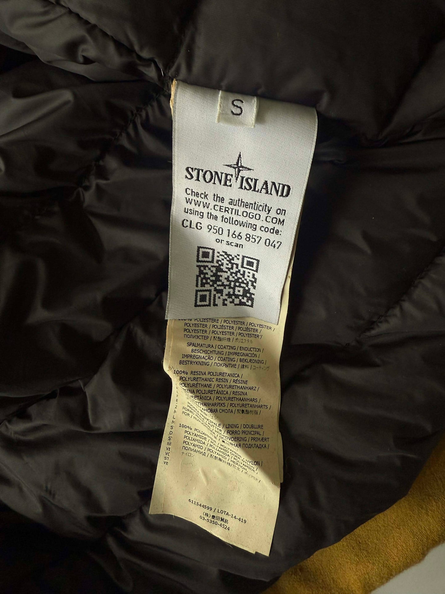 Stone Island Mustard Wool Blend Ice Jacket