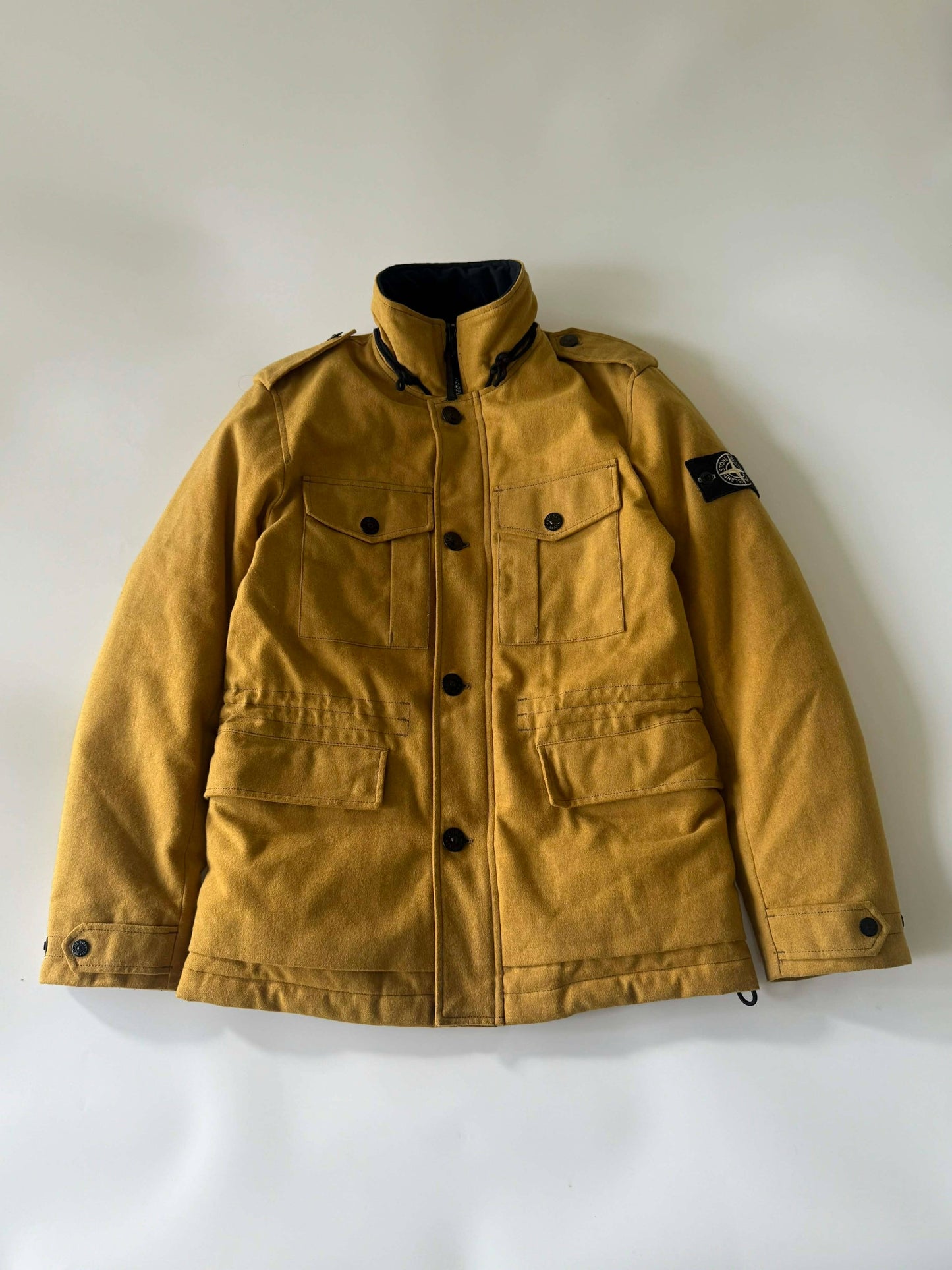 Stone Island Mustard Wool Blend Ice Jacket