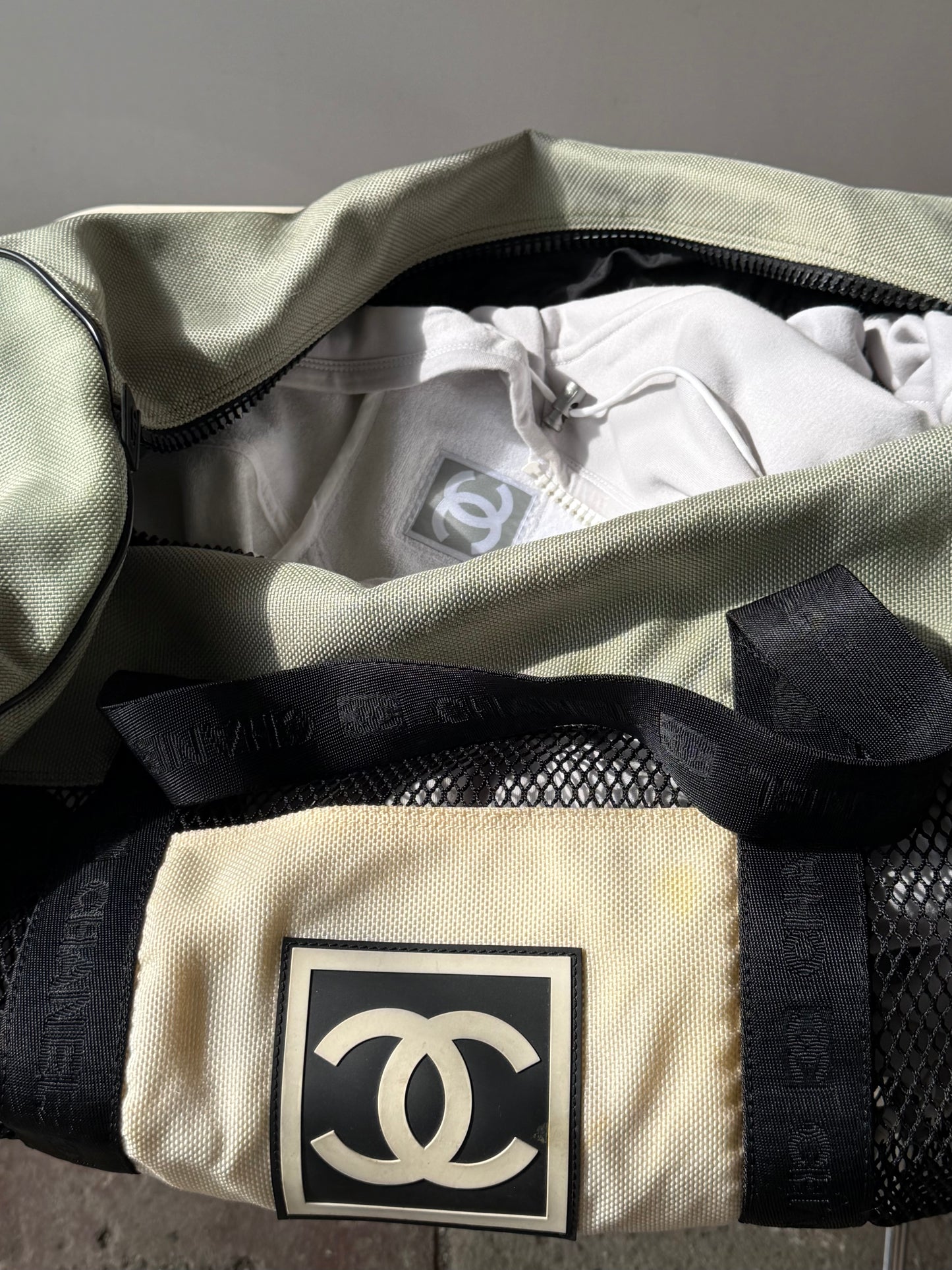 Vintage Chanel Sport Line Mesh Duffle Bag