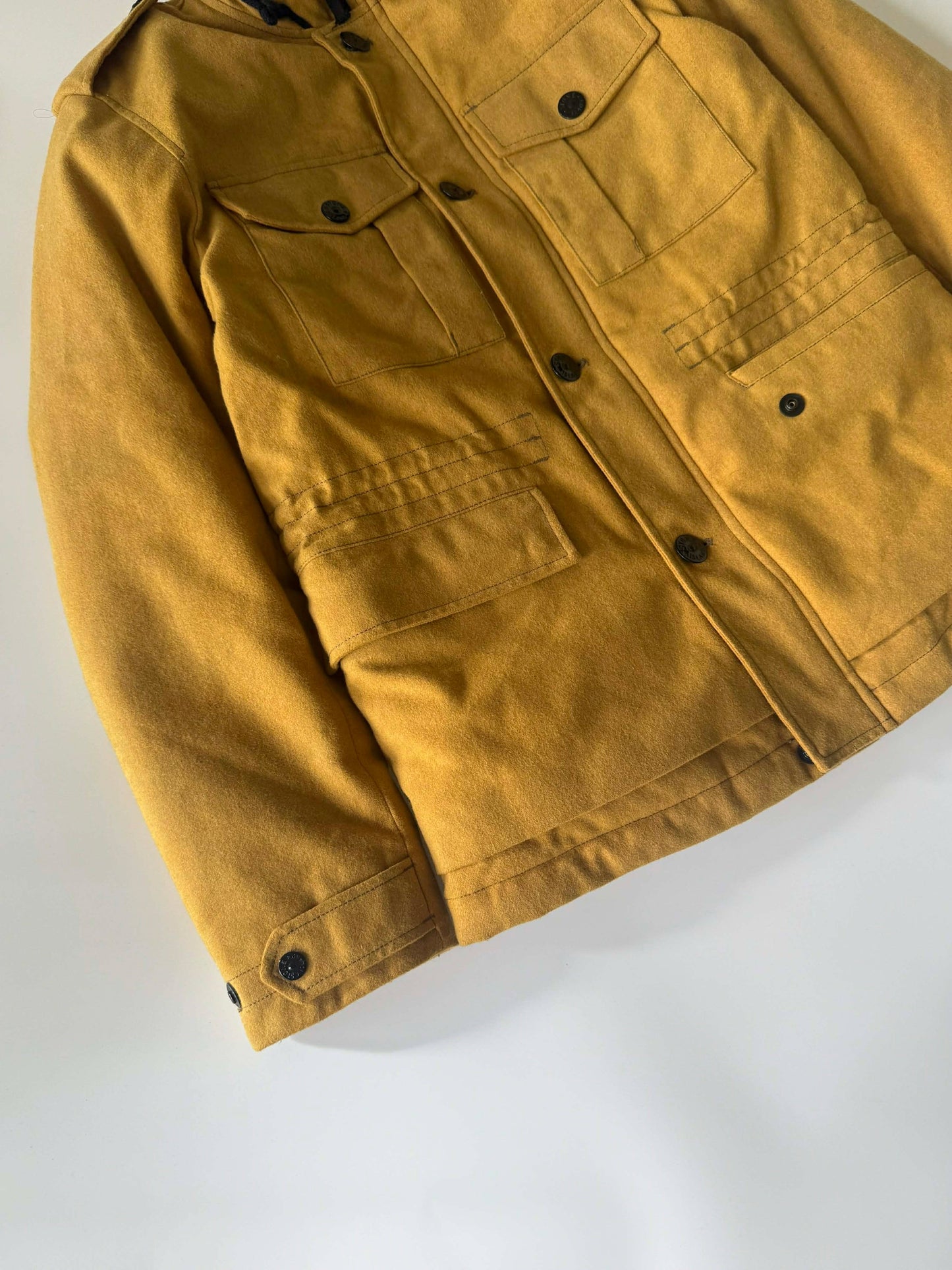Stone Island Mustard Wool Blend Ice Jacket