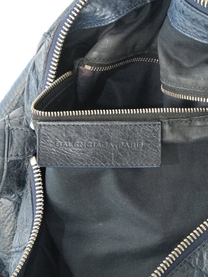 2000’s Balenciaga Navy Blue Giant 21 Silver Work Bag