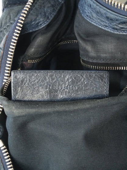 2000’s Balenciaga Navy Blue Giant 21 Silver Work Bag
