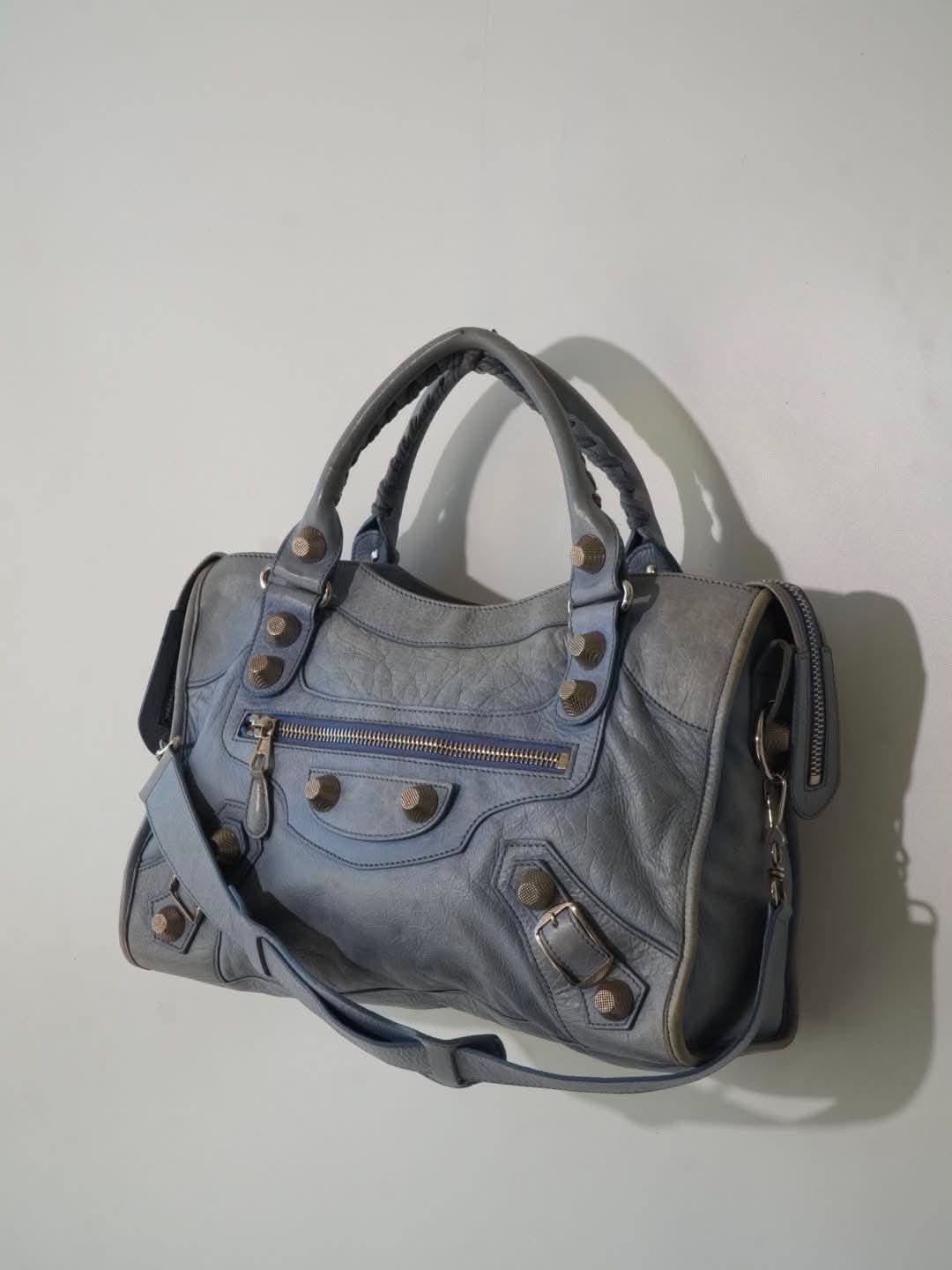 2000’s Balenciaga Sky Blue Giant 21 Silver Part Time City