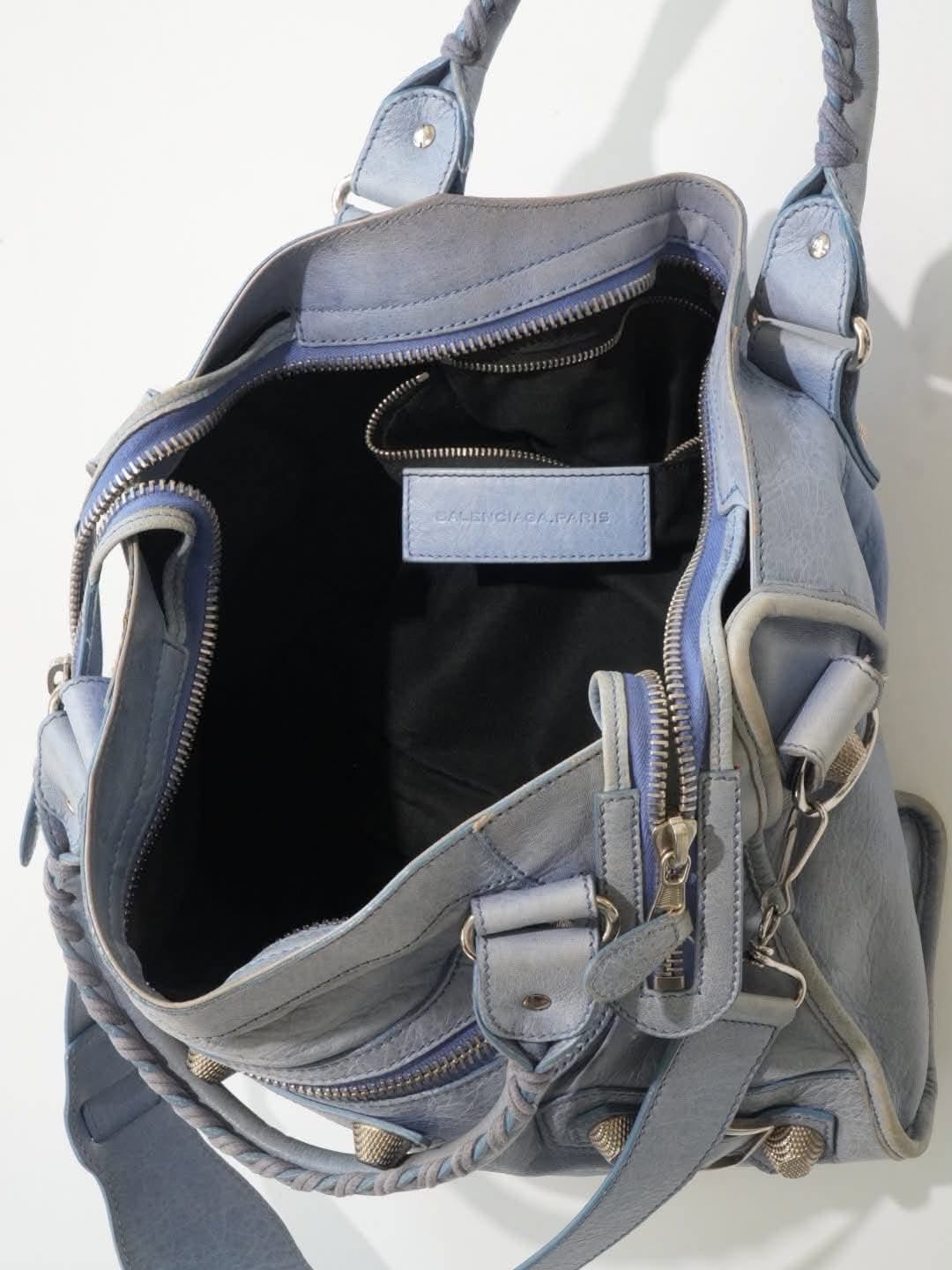 2000’s Balenciaga Sky Blue Giant 21 Silver Part Time City