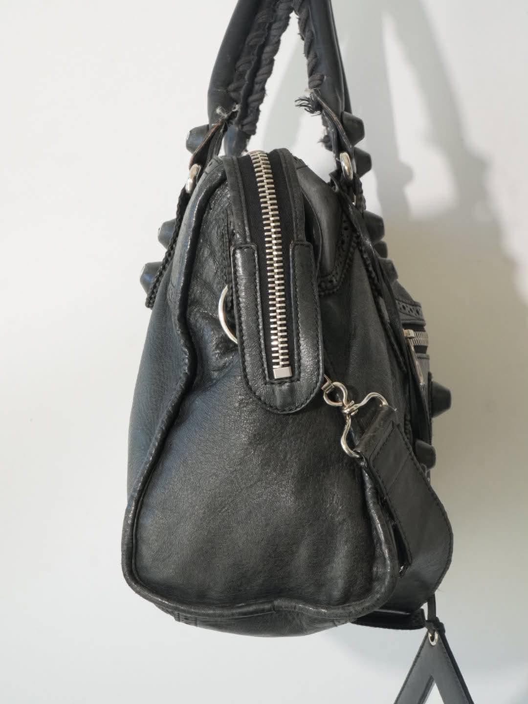 2000’s Balenciaga Anthracite Giant Brogues City Bag
