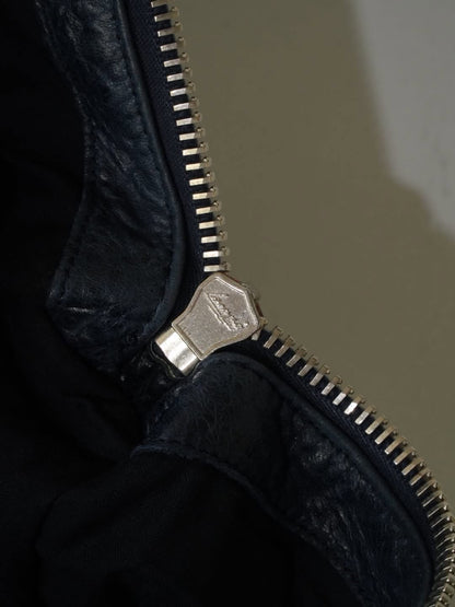 2000’s Balenciaga Navy Blue Giant 21 Silver Work Bag