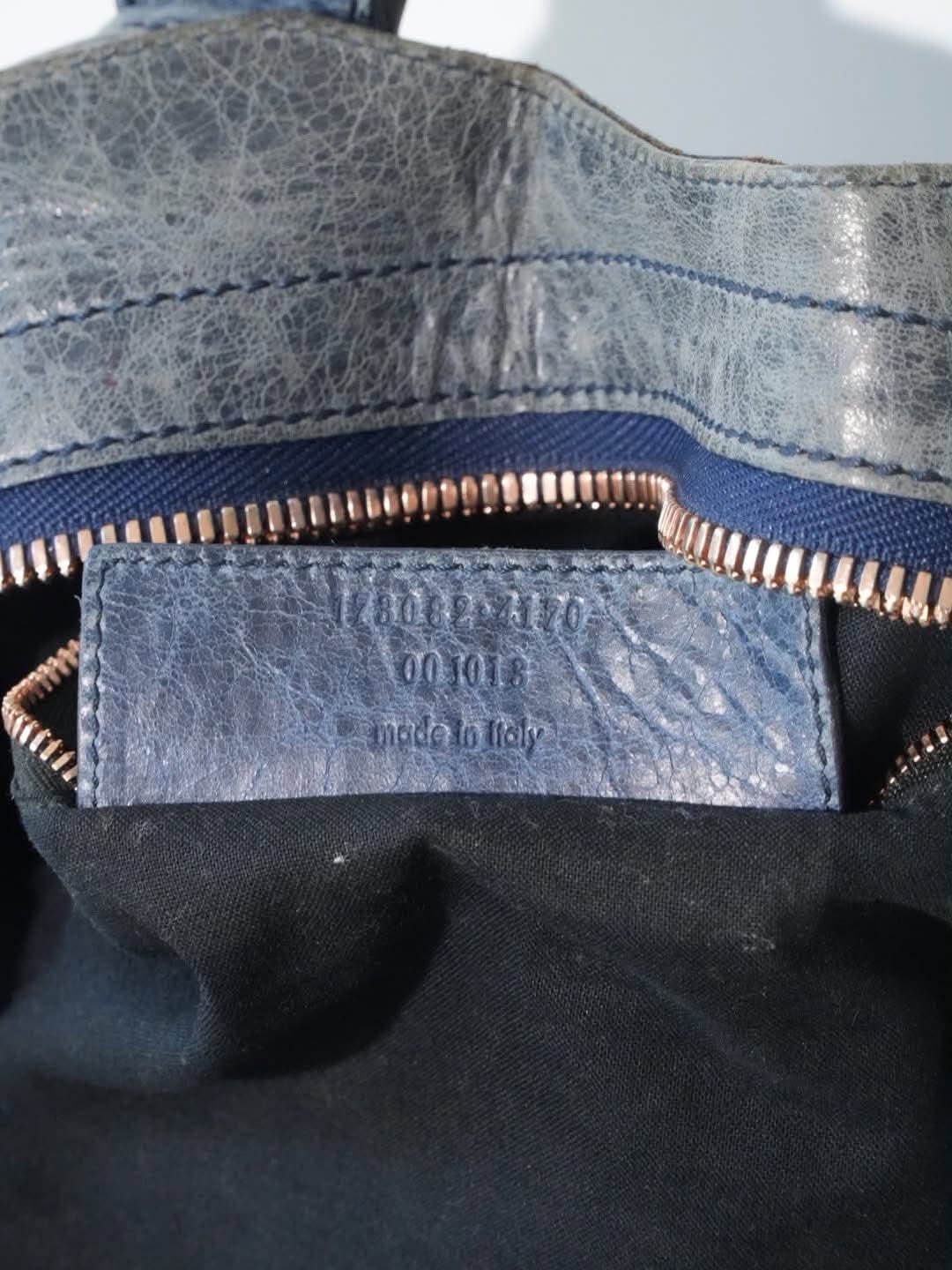 2000’s Balenciaga Blue Giant 21 Rose Gold City Bag