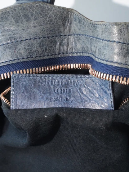 2000’s Balenciaga Blue Giant 21 Rose Gold City Bag