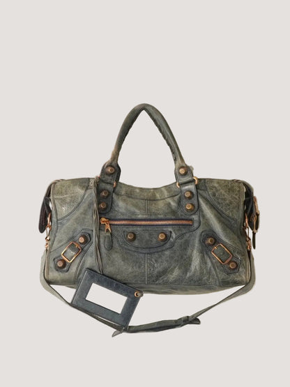 2000’s Balenciaga Blue Giant 21 Rose Gold City Bag