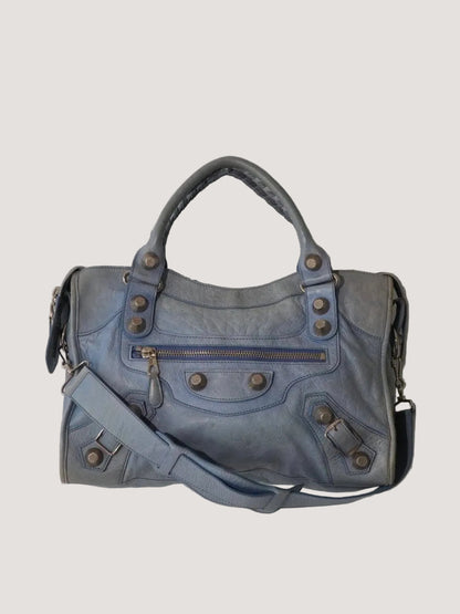 2000’s Balenciaga Sky Blue Giant 21 Silver Part Time City