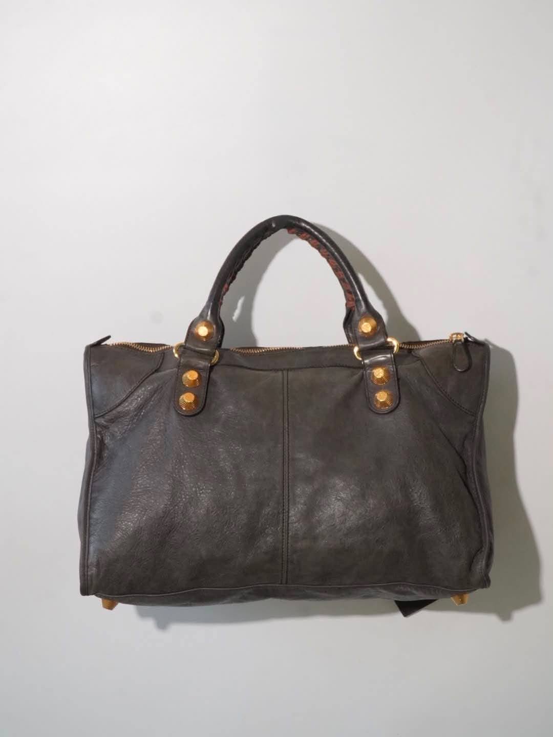2000’s Balenciaga Mocha Brown Giant 21 Gold Work Bag
