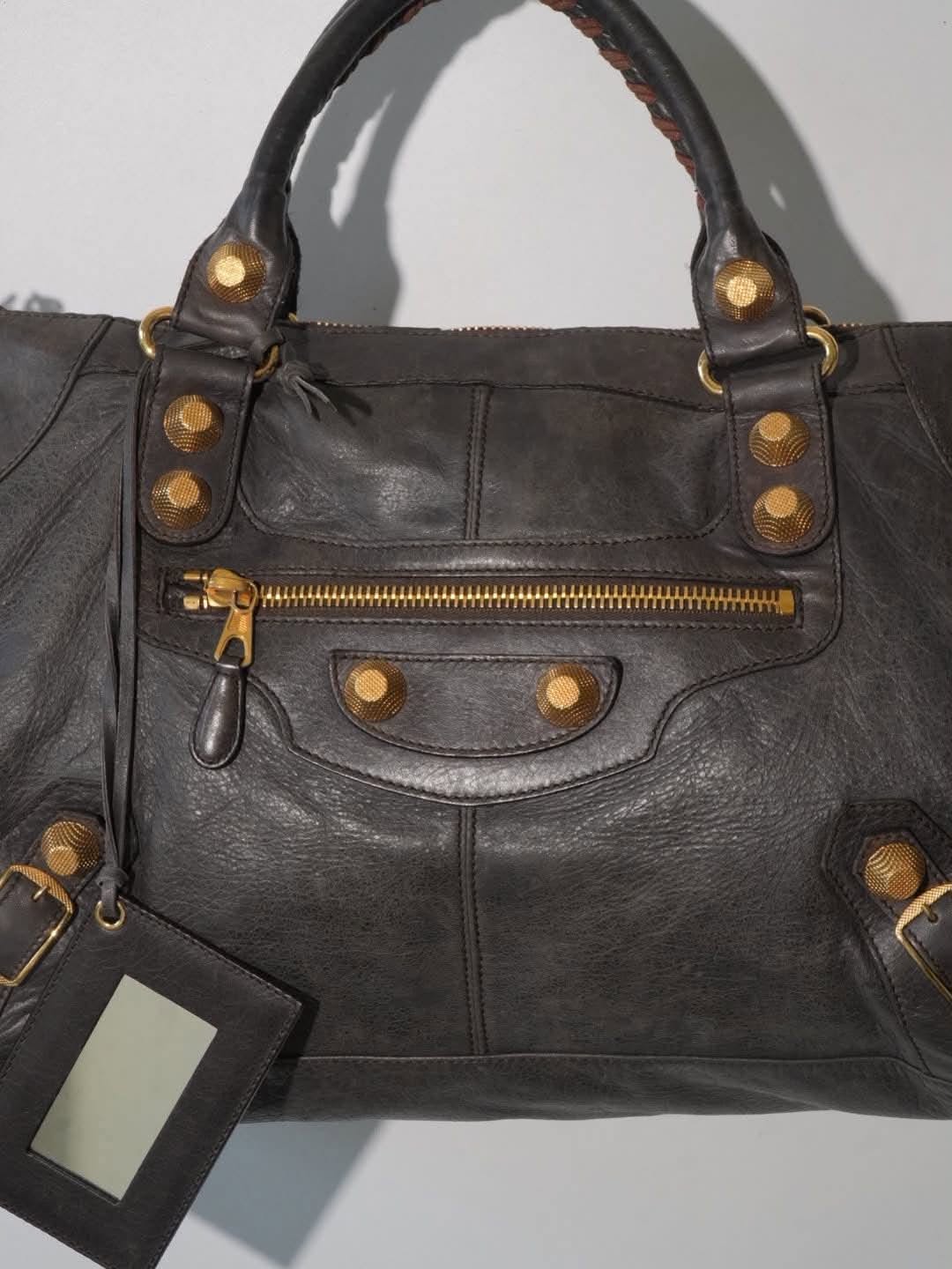 2000’s Balenciaga Mocha Brown Giant 21 Gold Work Bag