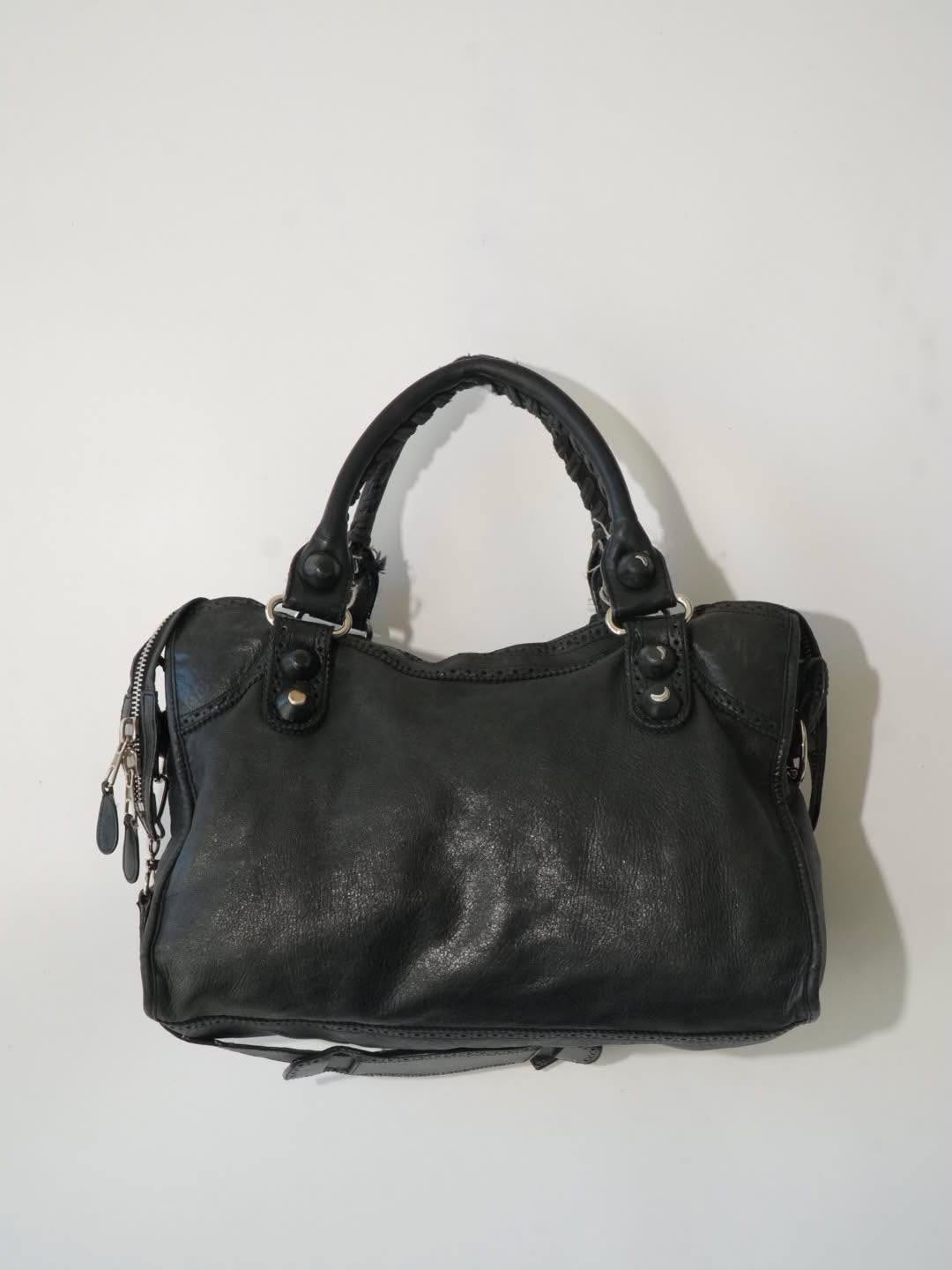 2000’s Balenciaga Anthracite Giant Brogues City Bag