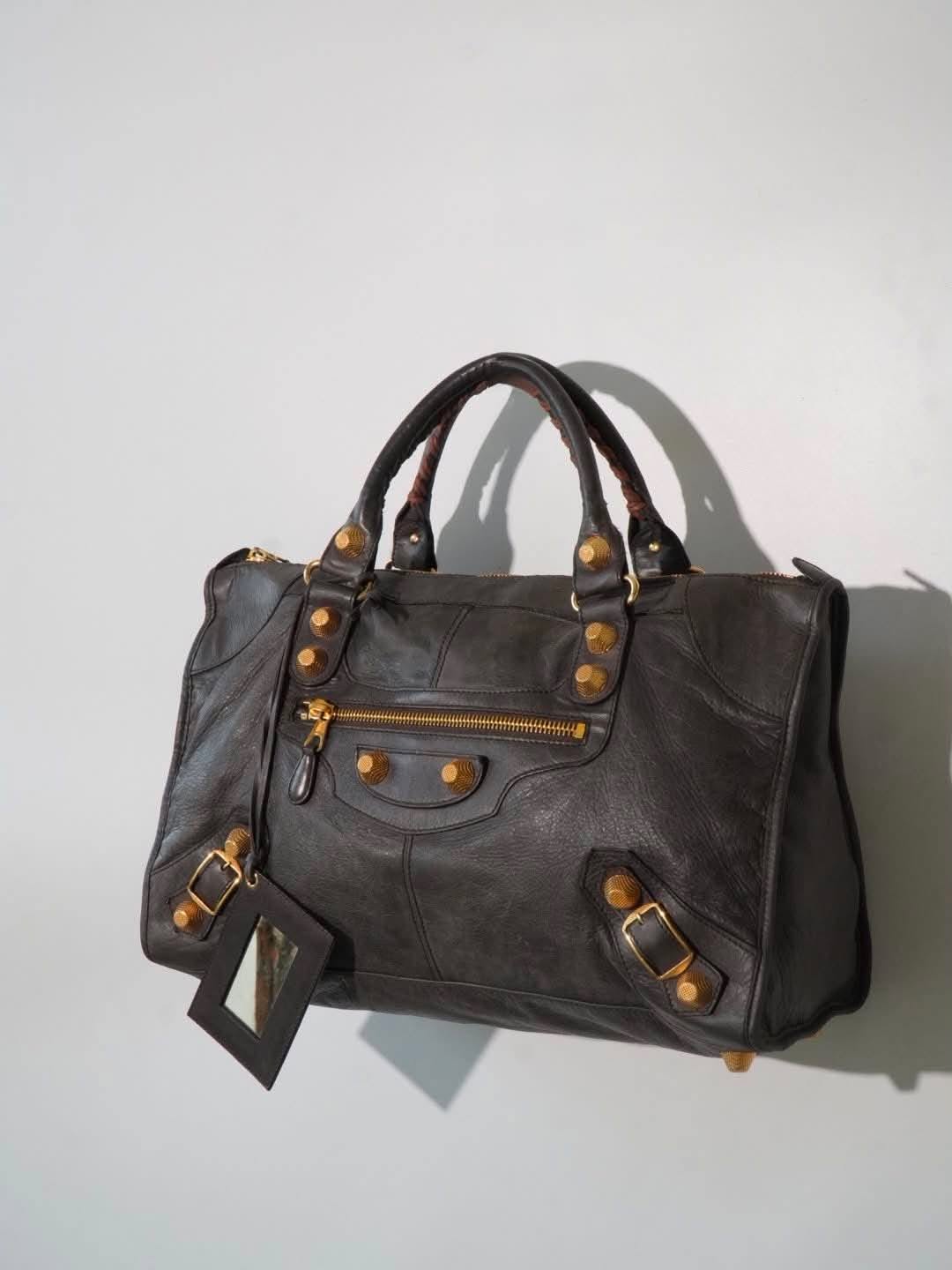 2000’s Balenciaga Mocha Brown Giant 21 Gold Work Bag