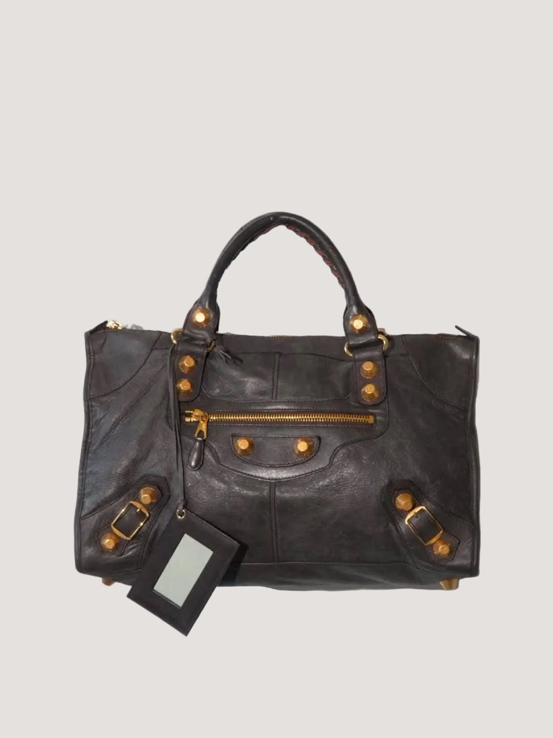 2000’s Balenciaga Mocha Brown Giant 21 Gold Work Bag