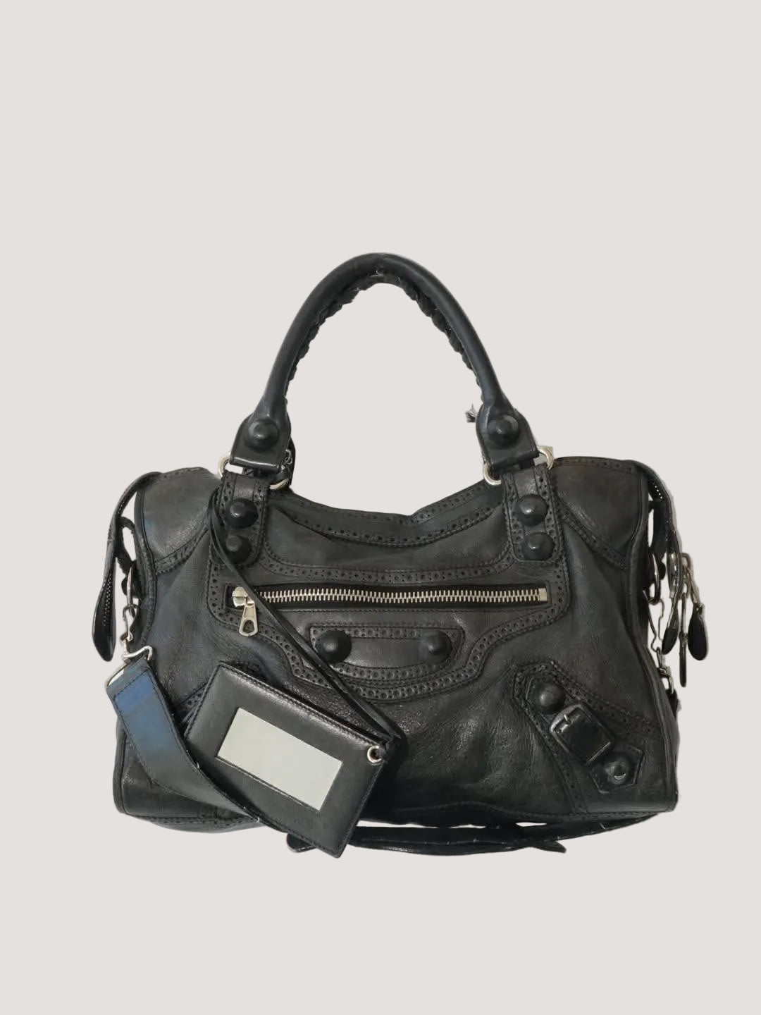 2000’s Balenciaga Anthracite Giant Brogues City Bag