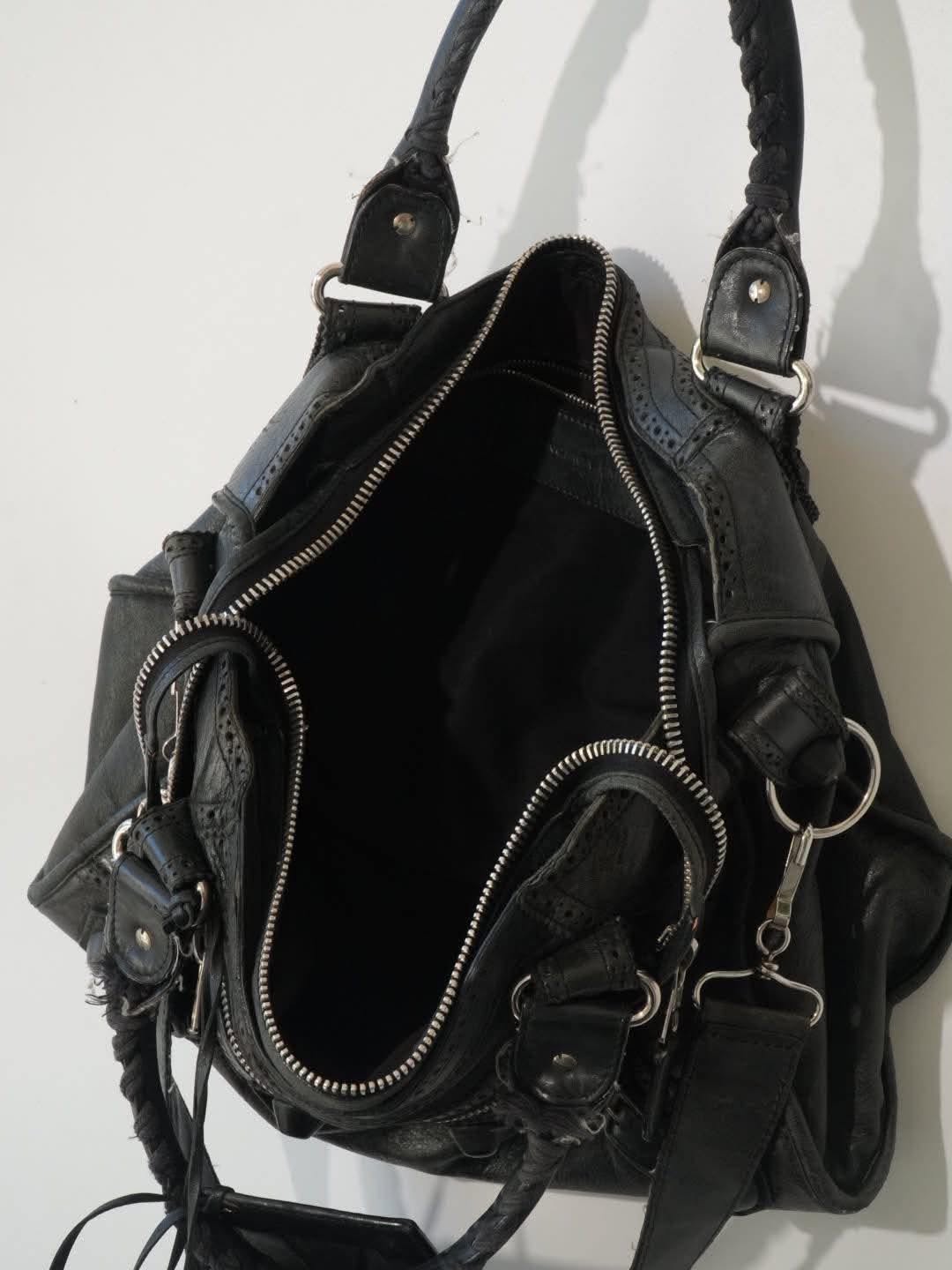2000’s Balenciaga Anthracite Giant Brogues City Bag