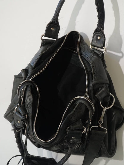 2000’s Balenciaga Anthracite Giant Brogues City Bag