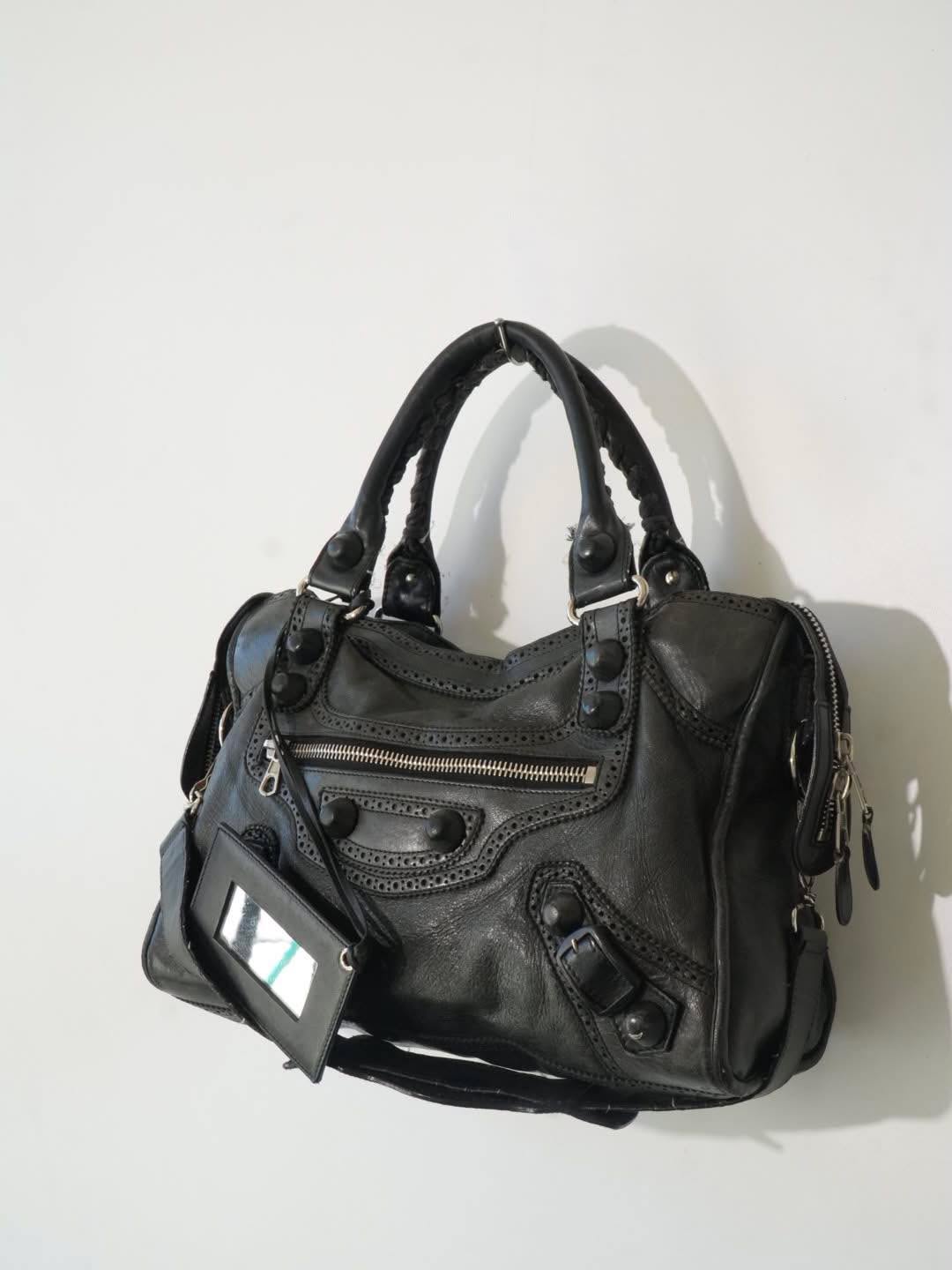 2000’s Balenciaga Anthracite Giant Brogues City Bag