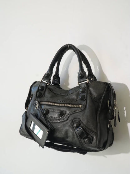 2000’s Balenciaga Anthracite Giant Brogues City Bag