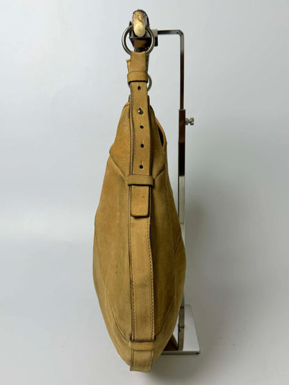 Yves Saint Laurent Taupe Suede Mombasa Hobo Bag