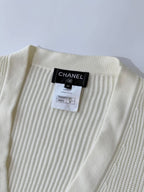 Chanel Silver-Tone Coco Mark Buttons Cardigan