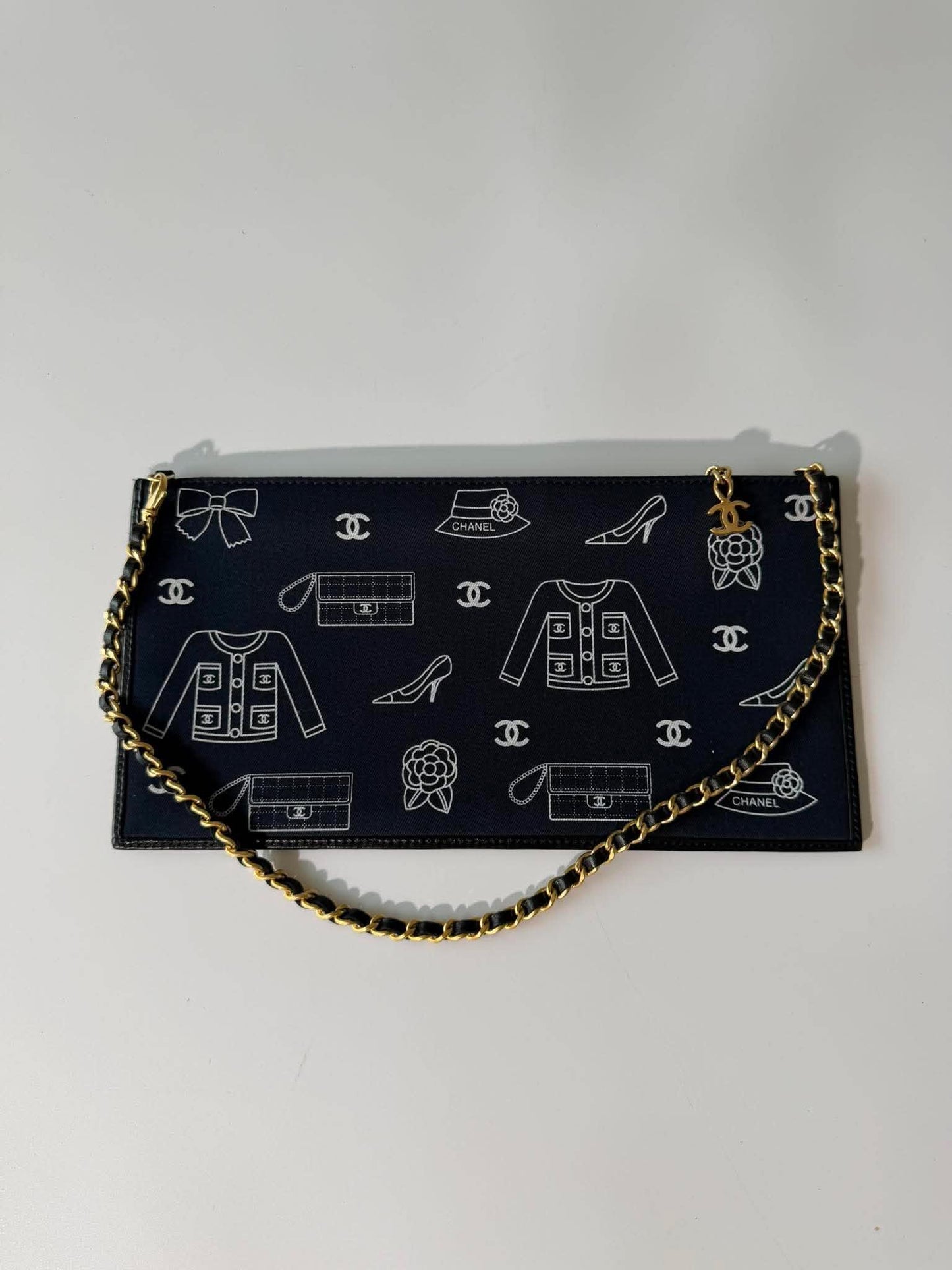 Vintage Chanel Icon Chain Semi-Shoulder Bag